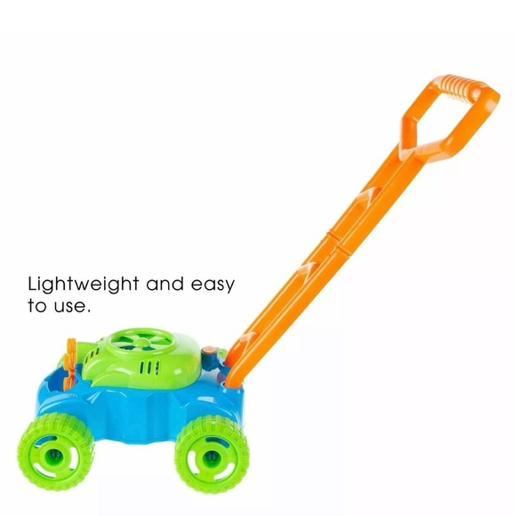 Toy Push Bubble Lawnmower Pretend Play Bubble Machine Lawn Mower with Light Up - Picture 7 of 9